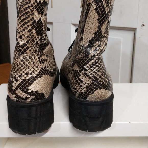Buckle Mia Miki Snake Print Combat Boot - Women's Shoes in Snake Size 7-1/2 - Picture 6 of 6